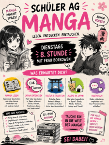 Flyer zum Ganztagskurs Manga