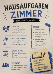 Flyer zum Ganztagskurs Hausaufgabenzimmer