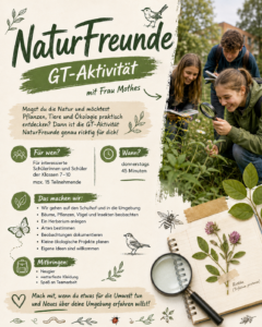 Flyer zum Ganztagskurs Naturfreunde