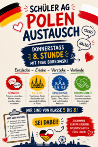 Flyer zum Ganztagskurs Polenaustausch