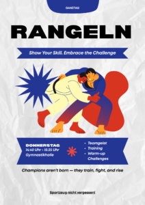 Flyer zum Ganztagskurs Rangeln