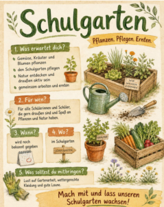 Flyer zum Ganztagskurs Schulgarten