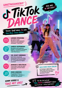 Flyer zum Ganztagskurs TikTok Dance