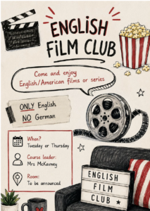 Flyer zum Ganztagskurs Englisch Filmclub