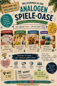 Flyer zum Mittagsband-Angebot Analoge Spieleoase