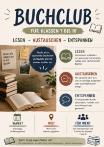 Flyer zum Mittagsband-Angebot Buchclub