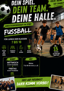 Flyer zum Mittagsband-Angebot Fußball