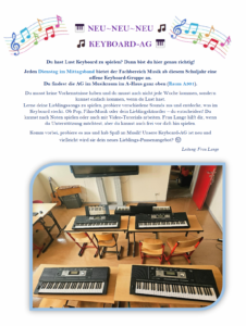 Flyer zum Mittagsband-Angebot Keyboard