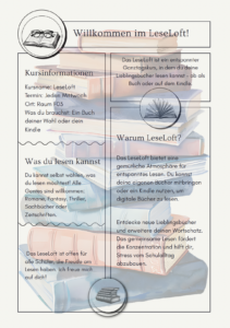 Flyer zum Mittagsband-Angebot LeseLoft