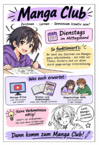 Flyer zum Mittagsband-Angebot Manga Club