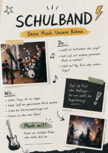 Flyer zum Mittagsband-Angebot Schulband